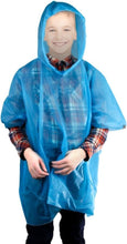 Wealers 6 Pack Kids Emergency Rain Poncho Children Emergency Raincoat with Hood Eva Thick and Breathebla Material (Blue)