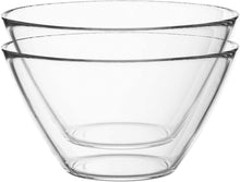 Bormioli Rocco 6pc Basic Glass Kitchen Mixing Bowl Set - Small Bowls for Preparation and Service - 435ml