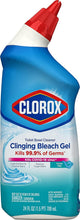 Clorox Toilet Bowl Cleaner, Clinging Bleach Gel, Ocean Mist - 24 Ounces (Package May Vary)