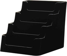 Deflect-o 4 Compartment Business Card Holder - Plastic - 1 Each - Black