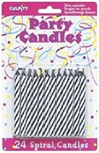Pakage of 24 ~ Culpitt Black Spiral ~ Candles