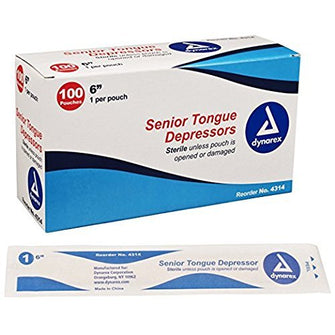 TONGUE DEPRESSOR ST 6" 4314 Pack of 100 by DYNAREX CORP. ***