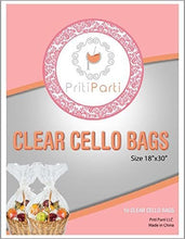 10 Pcs 18x30 Clear Cellophane Bags - 1.2 MIL Glossy Cello Bag for Gift Basket Packaging High Quality Transparent Extra Large for Birthday Parties Wedding Favors Bridal Showers - by Priti Parti