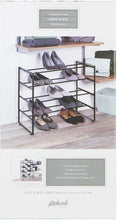 Richards Homewares 4-Tier Freestanding Shoe Rack, Matte Black