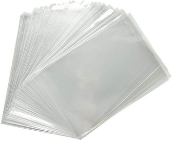 100 Pcs 2.25x9.75 Clear Cellophane Bags - 1.2 MIL Glossy Cello Bag for Gifts Food Soap Candles and Bakery Goods - by Priti Parti