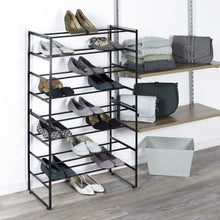 Richards Homewares 4-Tier Freestanding Shoe Rack, Matte Black