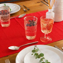 Bormioli Rocco Romantic Set Of 4 Tumbler Glasses, 11.5 Oz. Colored Crystal Glass, Cotton Candy Pink, Made In Italy.