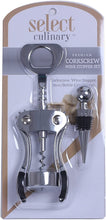Select Culinary Premium Corkscrew and Wine Stopper Set
