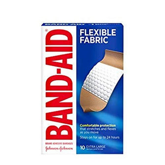 Flexible Fabric Extra Large Adhesive Bandages, 1 1/4" x 4", 10/Box