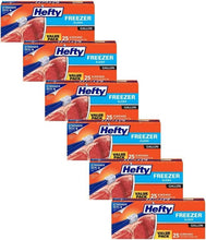 Hefty Freezer Slider Bags, Gallon 25ct. (Pack of 6)