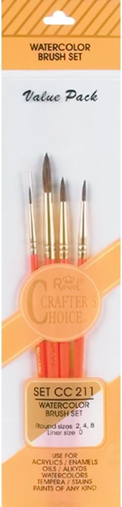 Royal Langnickel Crafter's Choice Watercolor Brush Set 4/Pkg