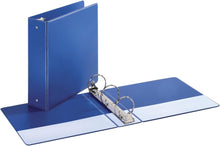 EconomyValue Round-ring Binders, w/ 2 Pockets, 3" Cap., Medium Blue