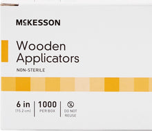 McKesson Wooden Applicator Stick, Round, Non-Sterile, 6 in, 1000 Count, 1 Pack