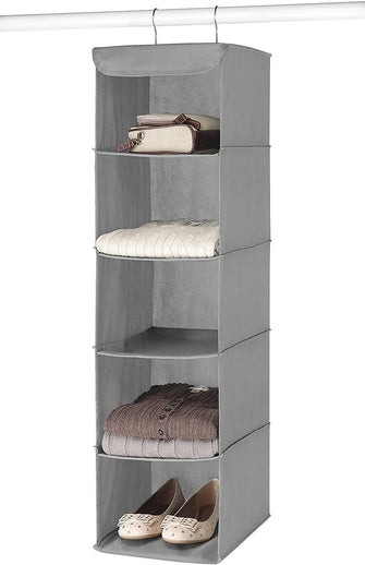 Whitmor 5 Shelf Hanging Accessory Shelves Paloma Gray