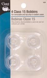 Plastic Class 15 Bobbins-4/Pkg