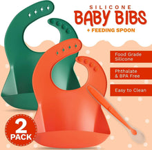 Satiety Silicone Bib with Food Catcher 2 Pack