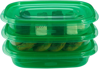 Rubbermaid TakeAlongs Food Storage Container Set, Spearmint Green, 4-Cup Value Pack of 6 (1890474)