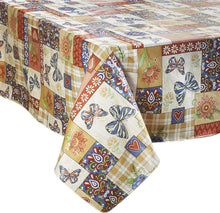 HomeCrate Rustic Patchwork Heavyweight Vinyl Tablecloth, 60" X 104"