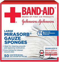 JOHNSON & JOHNSON Band-Aid Mirasorb Gauze Sponges 4 Inches X 4 Inches 50 Each (Pack of 3)