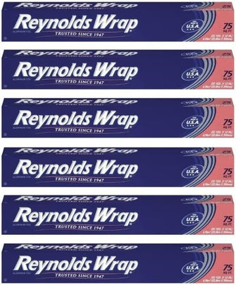 Reynolds Aluminum Foil, 75 Square-Foot Roll (Pack of 6)