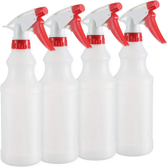 DilaBee – Empty Plastic Spray Bottle – 16 oz Spray Bottles for Cleaning Solutions - 100% Leak Proof with Mist Stream and Off Trigger Settings - for Home, Garden, and More (Pack of 8)