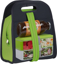 Mogingo Insulated Zippered Tote - Neoprene Lunch Cooler Bag with Duo Carrying Handle Options