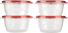 Rubbermaid Storage Bowls, 3.2 Cup, Red,(Pack of 4)