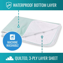 DMI Waterproof Sheet to be Used as a Bed Pad, Bed Liner, Mattress Protector, Pee Pad, Furniture Cover or Seat Protector with Quilted Slide Sheet and 3 Layers of Protection, Without Straps, 30 x 36