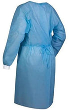 AAMI Level 2 Isolation Gowns, Non-Woven, Splash Resistant With White Knitted Cuff FDA Approved, Blue 100 Pack