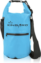 Kinsard Waterproof Dry Bags, Roll Top Sack, With Zipper, Side Pockets, and Adjustable Straps-Protects Valueables and All Gear, For Kayaking, Boating, Beach, Hiking, 10 Liter Dry Bag