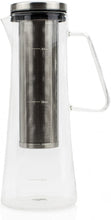 Cold Brew Coffee Maker | Coffee &Tea Pitcher, Tea Infuser, 1.0L / 34oz Glass Carafe, BPA Free, Odor & Stain Free, Ergonomic Spout, Removable Stainless Steel Filter.