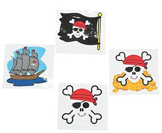 72 pack of Pirate Tattoos