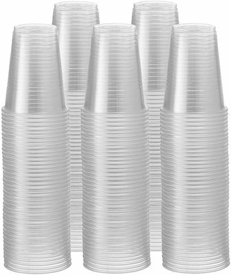 2Pack 7 oz Clear Plastic Drinking Cups, Disposable, 2X100=200 count