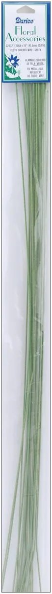 Cloth Covered Stem Wire 20 Gauge 18" 15/Pkg-Green