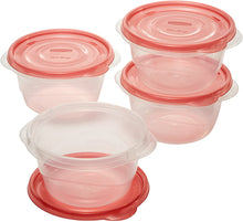 Rubbermaid Storage Bowls, 3.2 Cup, Red,(Pack of 4)