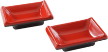 PAO Red And Black Asian Sauce Dipping Dishes, 2 pack
