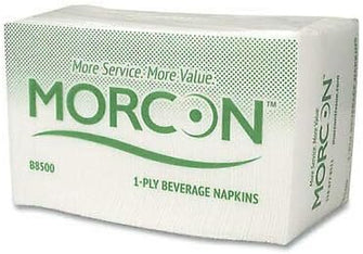 Morsoft - Morsoft Lunch Napkin 500 Lunch Napkin 1 Ply Pack of 500, White